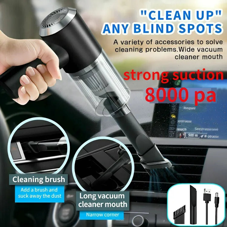 2 in 1 Wireless Portable Vacuum Car Cleaner, Car Vacuum Cleaner