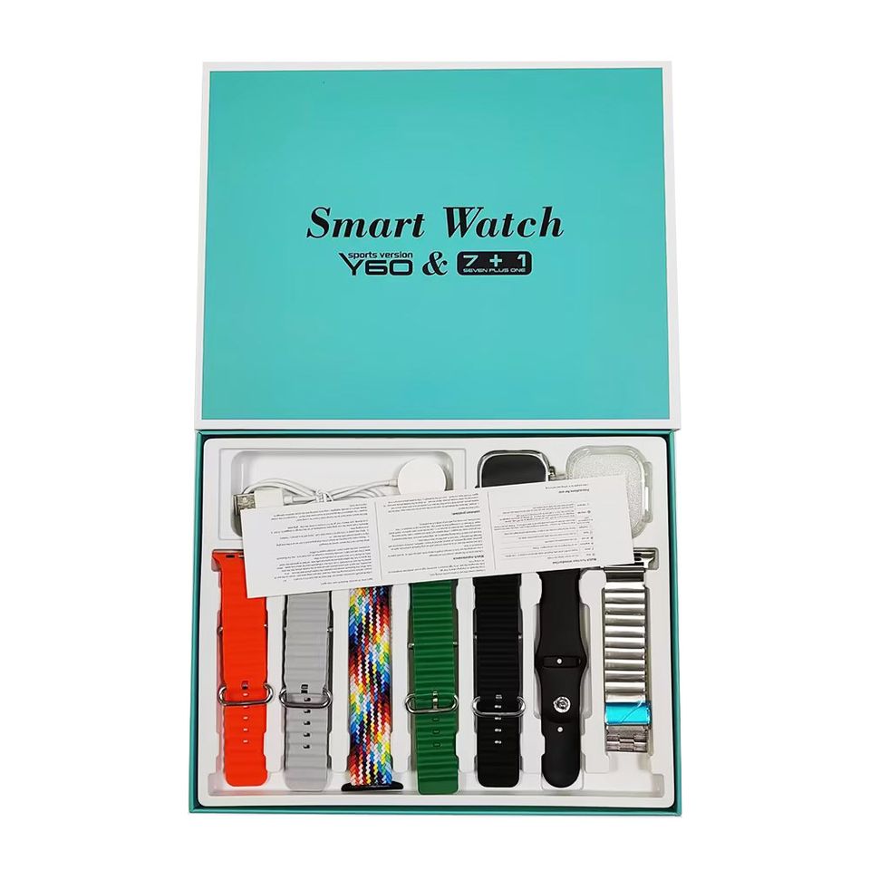 Y60 Smartwatch Sports Version With (7 Straps & Watch Case)