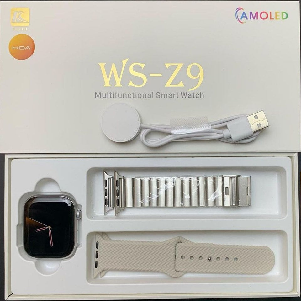 WS Z9 Max SmartWatch Stainless With Amoled Display