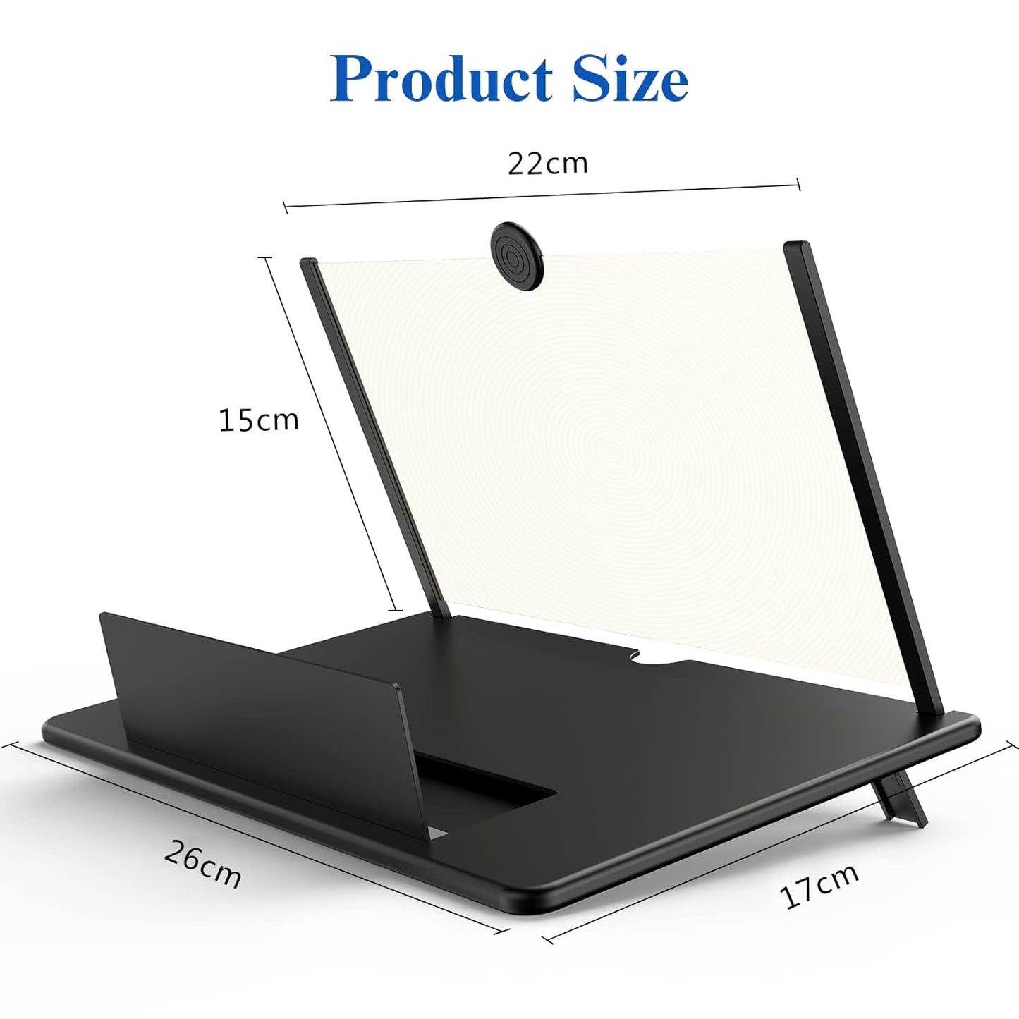 Screen Magnifier for Cell Phone -3D HD Magnifying Projector Screen  Enlarger for Movies, Videos and Gaming – Foldable Phone Stand Holder with Screen Amplifier–Compatible with All Smartphones