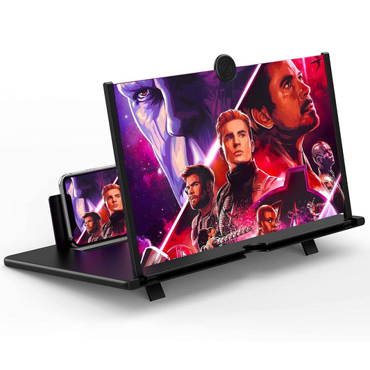 Screen Magnifier for Cell Phone -3D HD Magnifying Projector Screen  Enlarger for Movies, Videos and Gaming – Foldable Phone Stand Holder with Screen Amplifier–Compatible with All Smartphones
